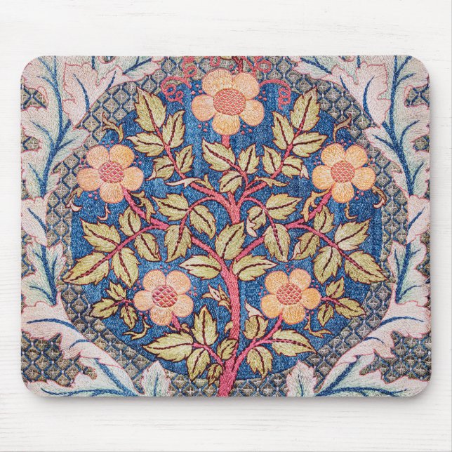 Rose Wreath, William Morris Mouse Mat (Front)