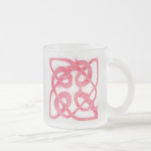 ROSE YARN CELTIC KNOT Frosted Glass Mug