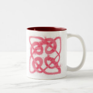 ROSE YARN CELTIC KNOT Maroon Two-Tone Mug