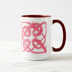 ROSE YARN CELTIC KNOT Tall Maroon Combo Mug