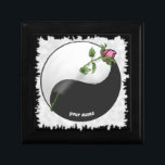 Rose Yin Yang gift box<br><div class="desc">Rose Yin Yang   gift box,  apparel and gifts by ArtMuvz Illustration. Matching Yin Yang apparel,  meditation gifts,  yoga workout clothes.TO PERSONALIZE add your name or add text instead. Customise this  Yin Yang rose gift box to make it uniquely yours or give as a personalised gift.</div>
