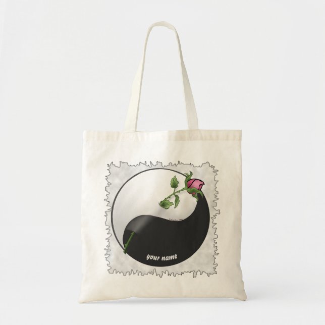 Rose Yin Yang tote bags (Front)