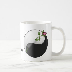 Rose Yin Yang Wedding Mug