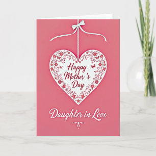 Roseate Mothers Day Heart Card