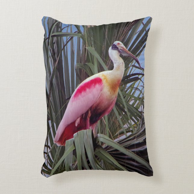 Roseate Spoonbill accent pillow (Front(Vertical))
