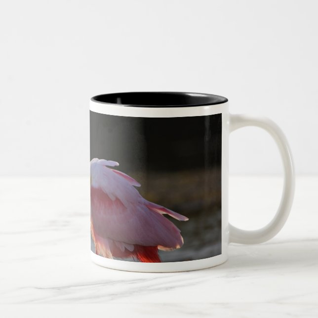 Roseate Spoonbill, Ajaia ajaja, Ding Darling Two-Tone Coffee Mug (Right)