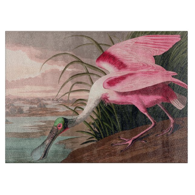 Roseate Spoonbill Audubon Bird Wildlife Cutting Board (Front)