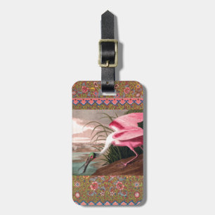 Roseate Spoonbill Audubon Bird Wildlife Luggage Tag
