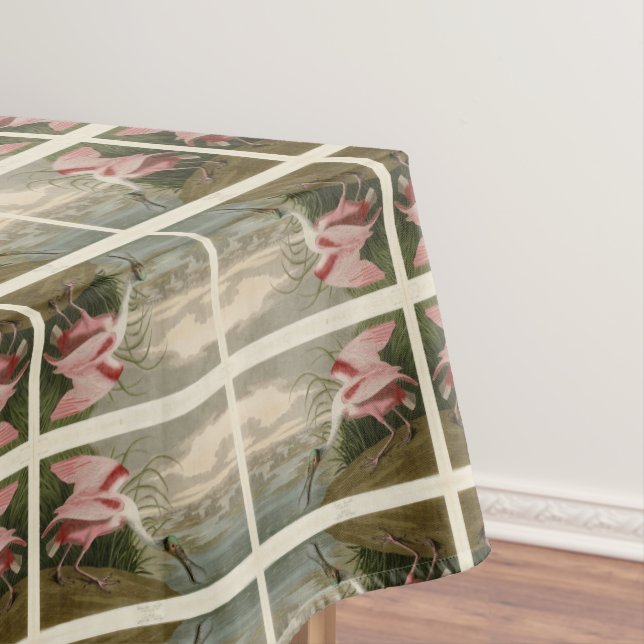 Roseate Spoonbill from Audubon's Birds of America Tablecloth (In Situ)
