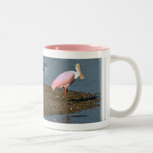 Roseate Spoonbill Reflections Two-Tone Coffee Mug
