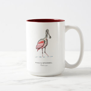 Roseate Spoonbill Two-Tone Coffee Mug