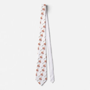 Roseate Spoonbill Wading Bird Illustration Art Tie