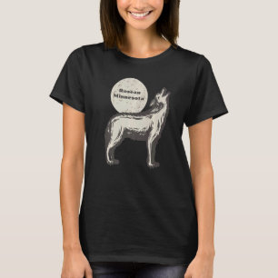 Roseau Minnesota MN Wolf Moon Howling Souvenir T-Shirt