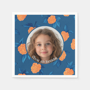 Roseberry Custom photo and name Paper Plate Napkin