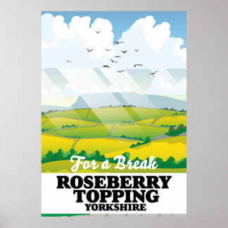 Roseberry Topping Yorkshire travel poster