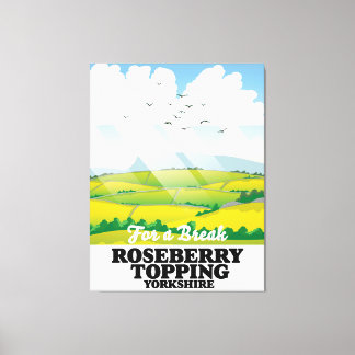 Roseberry Topping Yorkshire travel poster Canvas Print