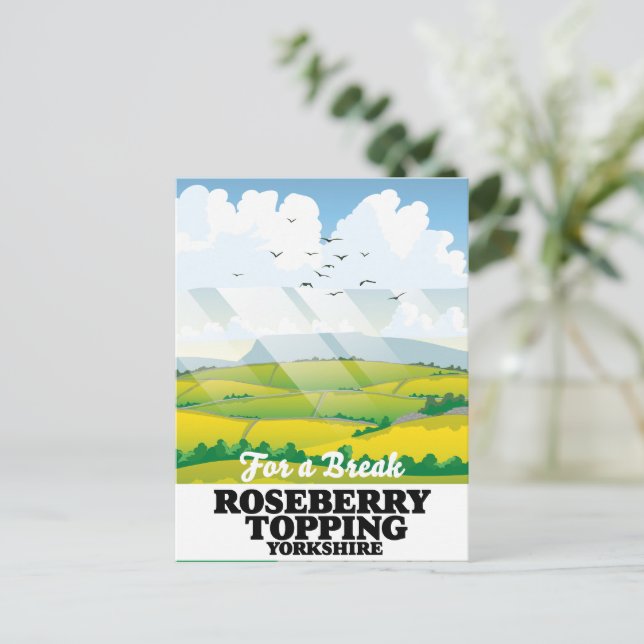 Roseberry Topping Yorkshire travel poster Postcard (Standing Front)