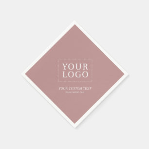 RoseBrown Branded Custom Business Logo Promotional Napkin