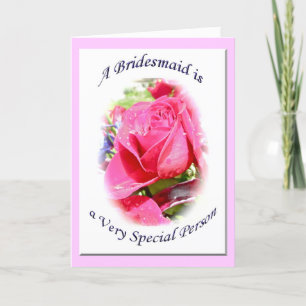 Rosebud Bridesmaid Request Card