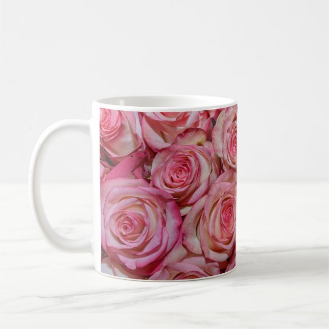 Rosebud Close-Up: Beautiful Design Coffee Mug (Left)