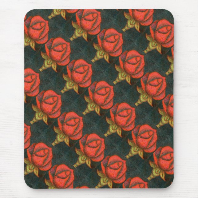 "Rosebud" Floral Mousepad (Front)