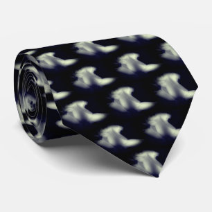 Rosebud Flower Black And White  Tie