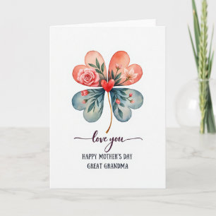 Rosebud Great Grandma Card