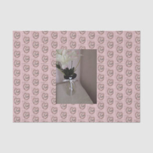 Rosebud Love & Embellished Flower Abstract Tissue Paper