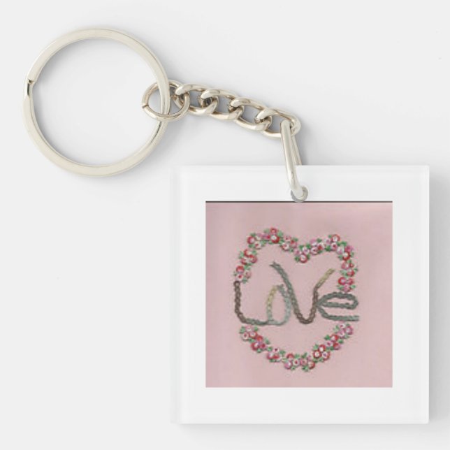 Rosebud Love Key Ring (Front)