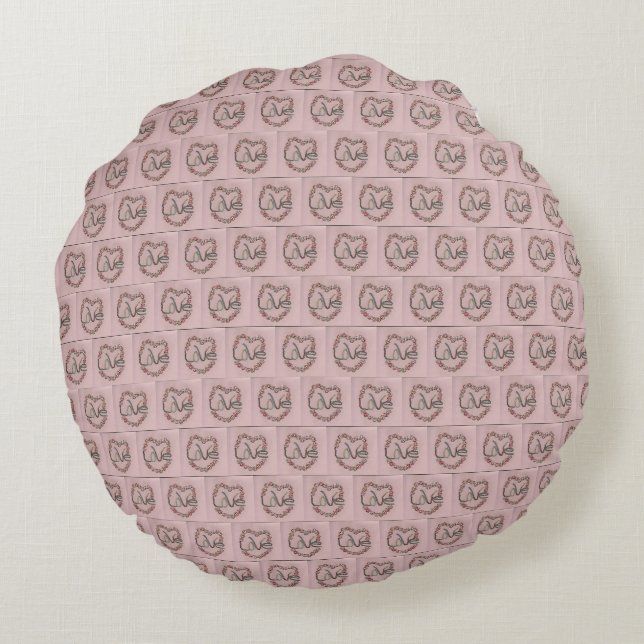 Rosebud Love Round Cushion (Back)