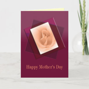 Rosebud Peach Mother's Day Card