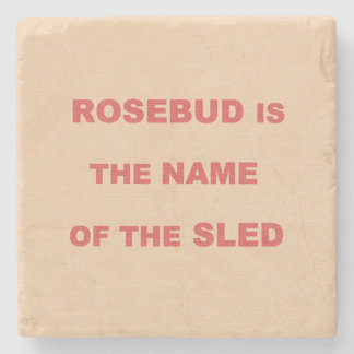 ROSEBUD THE SLED MARBLE STONE COASTER