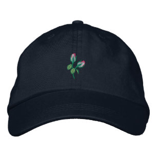 Rosebuds Embroidered Hat