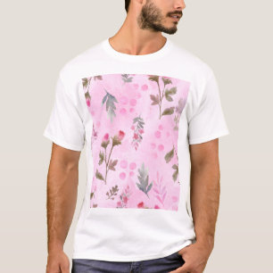 Rosebuds, polka dots: summer floral. T-Shirt
