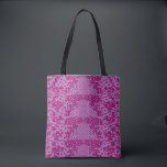 Rosebulbs Roses Tote Bag<br><div class="desc">Rosebulb motifs overlap and interact with vertically arranged rose shapes. Both roses and rosebulbs are arranged by size,  with larger roses interacting with smaller rosebulbs,  and smaller roses interacting with larger rosebulbs.</div>