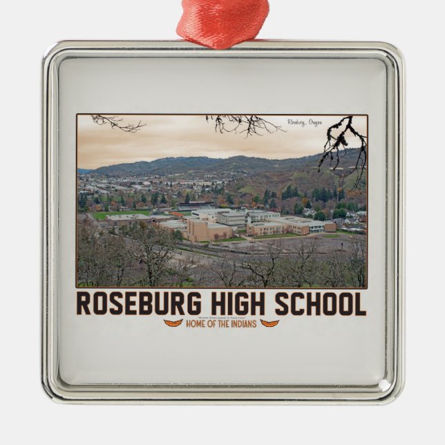 Roseburg High School Metal Tree Decoration (Front)