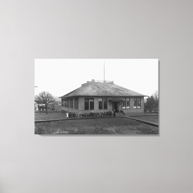 Roseburg, OR View of West Side Public School Canvas Print (Front)