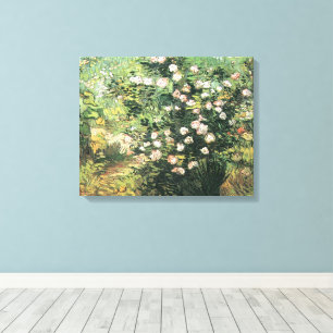 Rosebush in Blossom by Vincent van Gogh Canvas Print