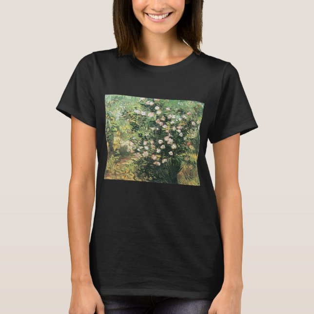 Rosebush in Blossom by Vincent van Gogh T-Shirt (Front)