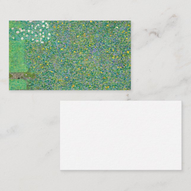 Rosebushes under the Trees, 1905 by Gustav Klimt Business Card (Front/Back)