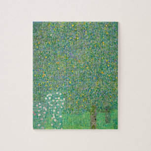 Rosebushes under the Trees by Gustav Klimt Jigsaw Puzzle