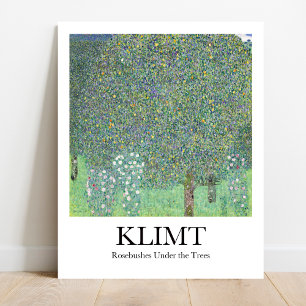 Rosebushes Under the Trees by Gustav Klimt Poster