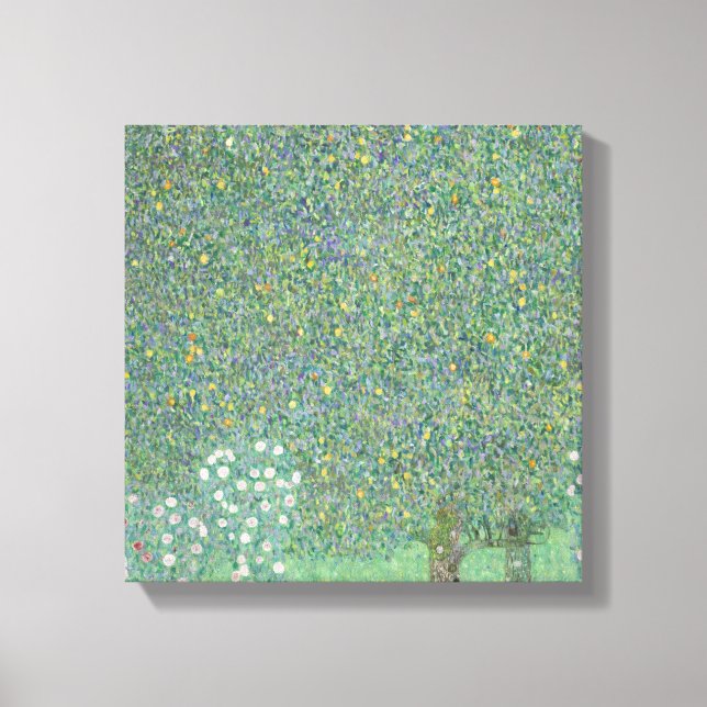 Rosebushes under the trees - Gustav Klimt Canvas Print (Front)