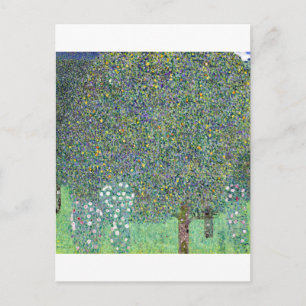 Rosebushes Under The Trees, Gustav Klimt Postcard