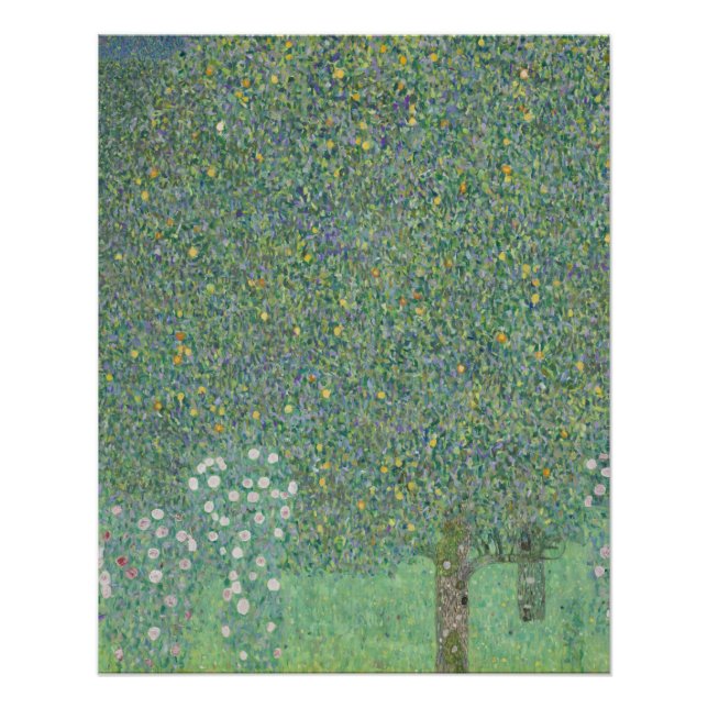 Rosebushes under the trees - Gustav Klimt Poster (Front)