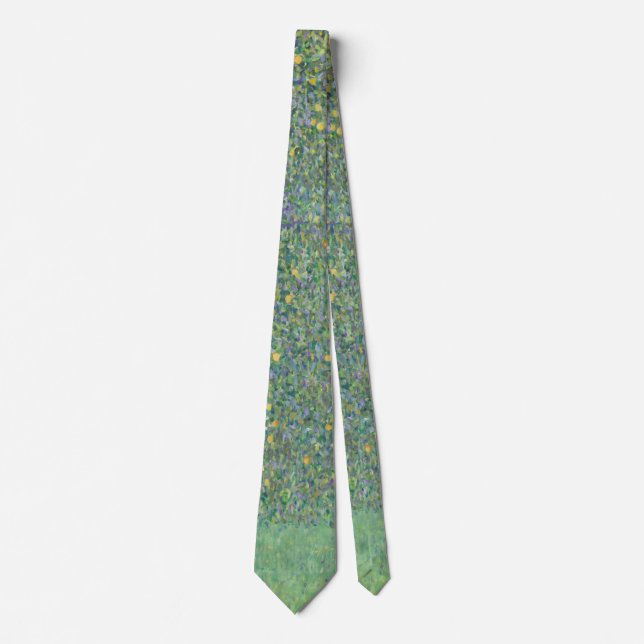 Rosebushes under the trees - Gustav Klimt Tie (Front)