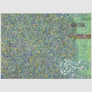 Rosebushes Under The Trees, Gustav Klimt Tissue Paper