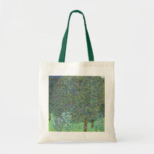 Rosebushes Under The Trees, Gustav Klimt Tote Bag