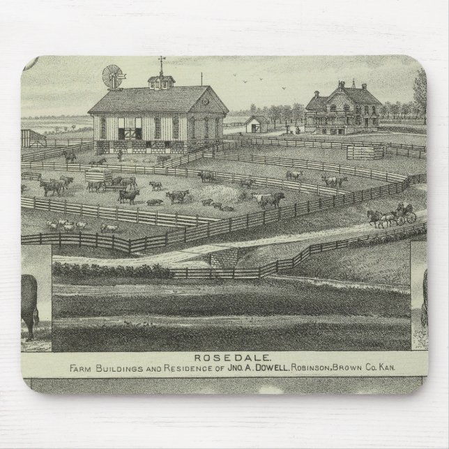 Rosedale, Robinson Hickory Grove, Kansas Mouse Mat (Front)