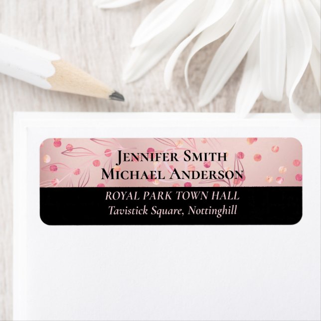 Rosegold Black Modern Wedding Budget (Insitu)